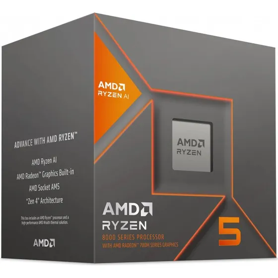 AMD Ryzen 5 8600G 4.3 GHz 6 kerner AM5 med køler