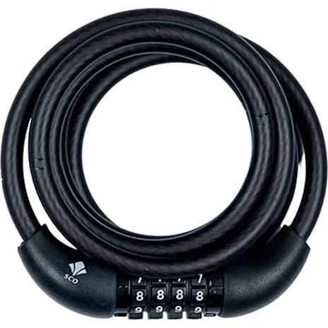 SCO spirallås med kode 8x15 cm