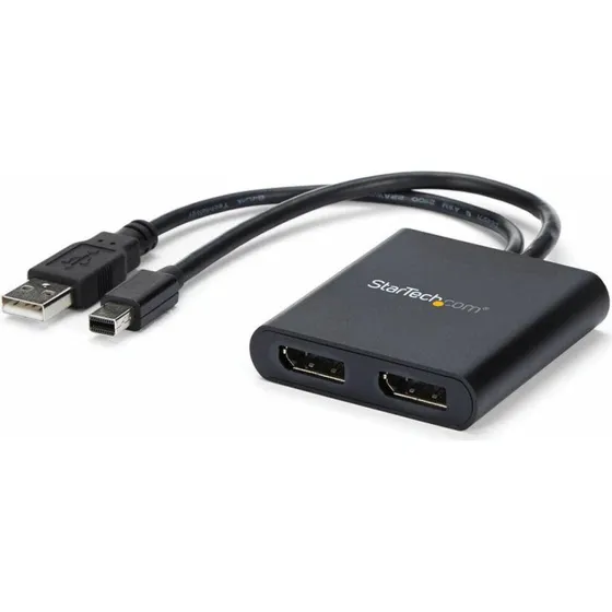 StarTech MSTMDP122DP 2-port DisplayPort-splitter, 4K Ultra HD, sort