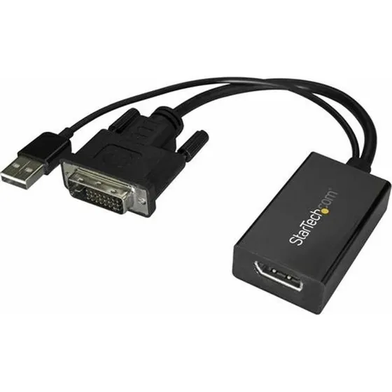 StarTech DVI2DP2 DisplayPort adapter til DVI, sort