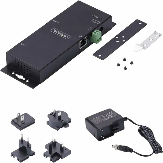 StarTech 2P Serial to Ethernet Adapter, sort, 2-porte