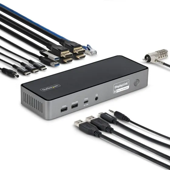 StarTech DK30C2DPEPRUE USB-C Dockingstation, 4K, grå