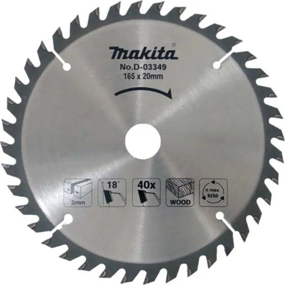 Makita D-03349 Rundsavsklinge 165 mm, 40 tænder