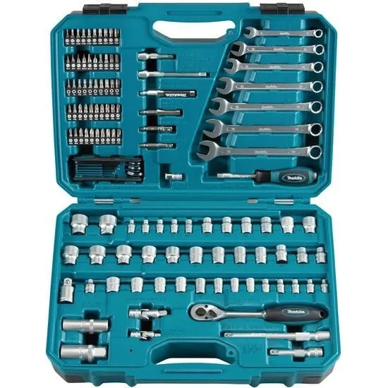 Makita E-06616 Værktøjssæt 120 Dele i Blå Kuffert