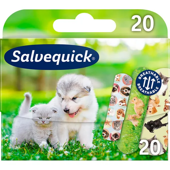 Salvequick Animals Plaster, 20 stk