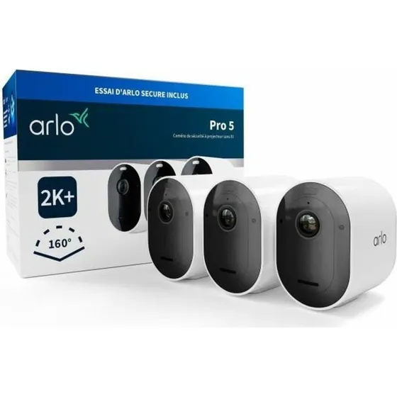 Arlo Pro 5 3-pak trådløst overvågningskamera (hvid)