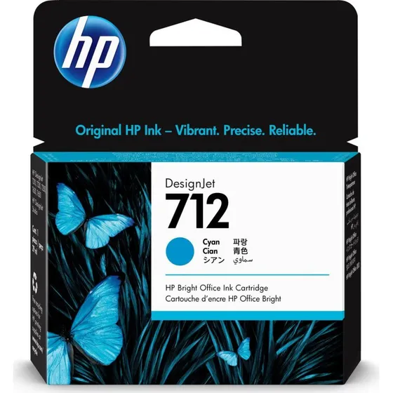 HP 712 Cyan Blækpatron 29 ml (Original)