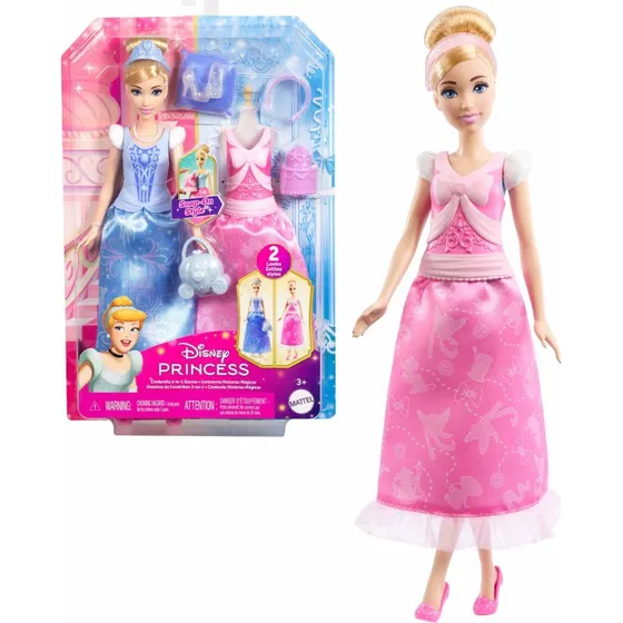 Disney Prinsesse Askepot 2-i-1 Dukkesæt