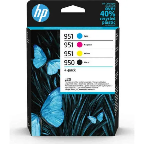 HP 6ZC65AE 4-pak: Sort, Cyan, Magenta, Gul