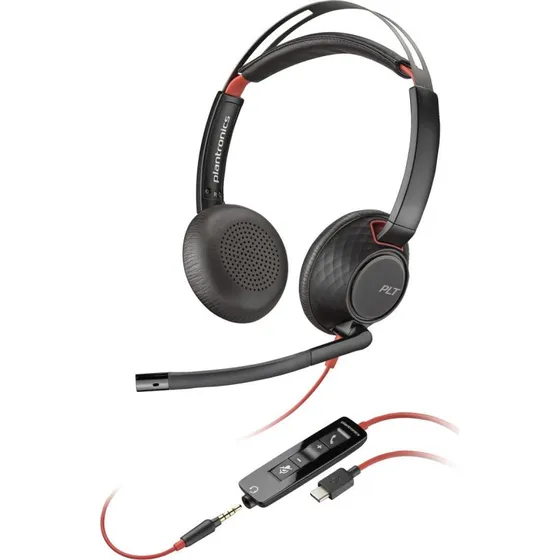 HP Poly Blackwire 5220 Kablet Høretelefoner Sort