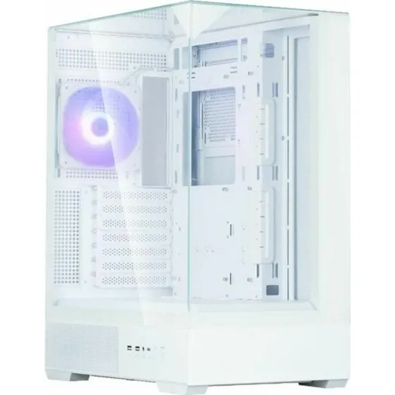 Zalman P40 Prism ATX Miditårn, Hvid, 3-sidet Hærdet Glas, USB-C