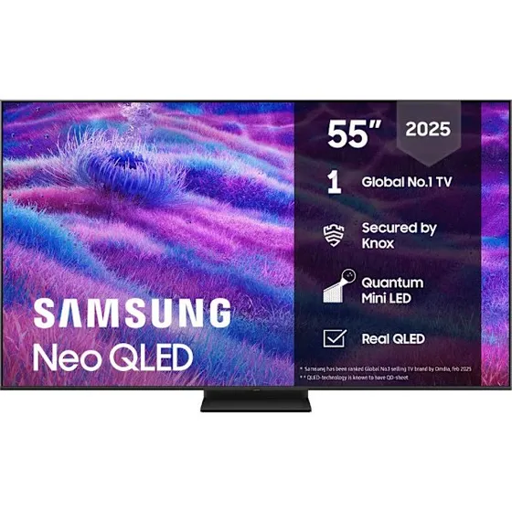 Samsung 55 QN80F Neo QLED 4K TV 2025, Sort