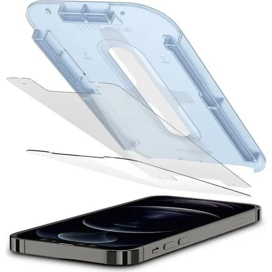 Spigen Glas tR EZ Fit, 2-pak, iPhone 12/12 Pro Panserglas