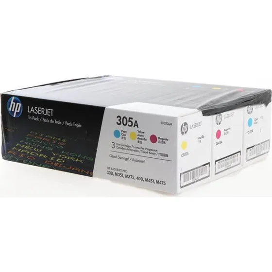 HP 305A CF370AM Cyan/Magenta/Gul 3-pakke