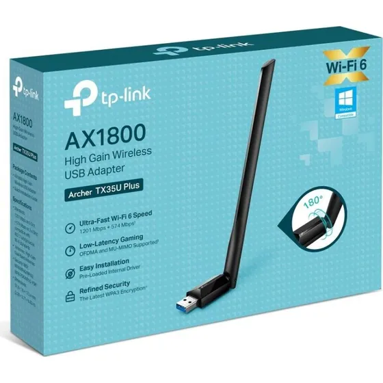 TP-Link Archer TX35U Plus WiFi 6 USB-netværkskort AX1800