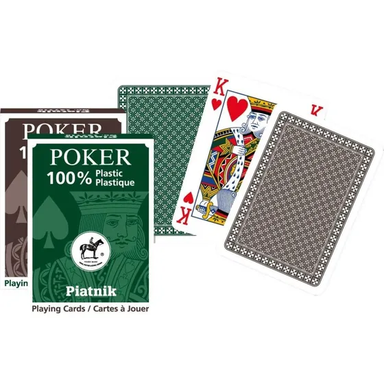 Casino Pokerkort i Plast, 63x88 mm, 3 Jokere