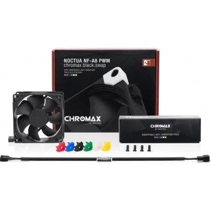 Noctua NF-A8 PWM chromax.black.swap 80 mm Sort Kabinetsblæser