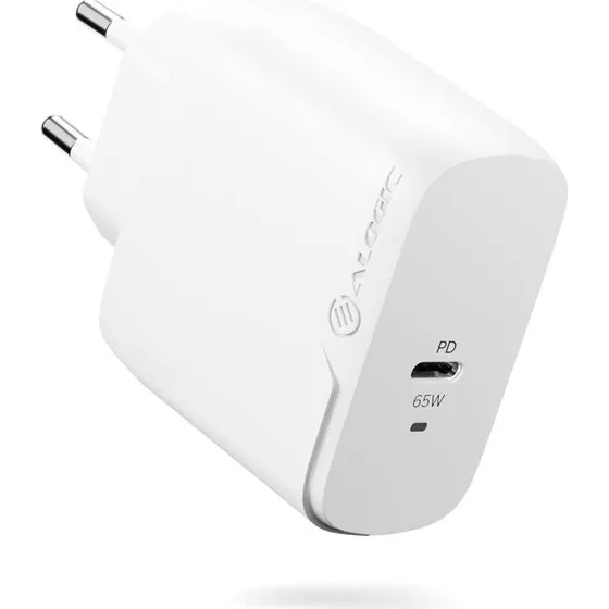 ALOGIC 1X65 65W USB-C Oplader, Hvid, 2m Kabel