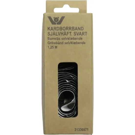 Selvklebende burrebånd sort 20 mm x 1,25 m