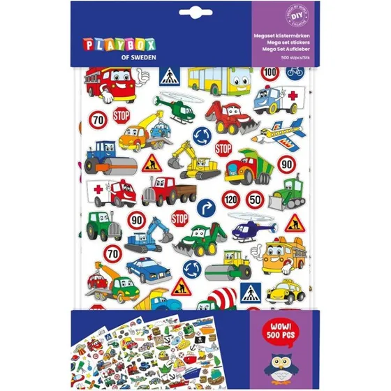 Klistermærker Megaset 500-pak