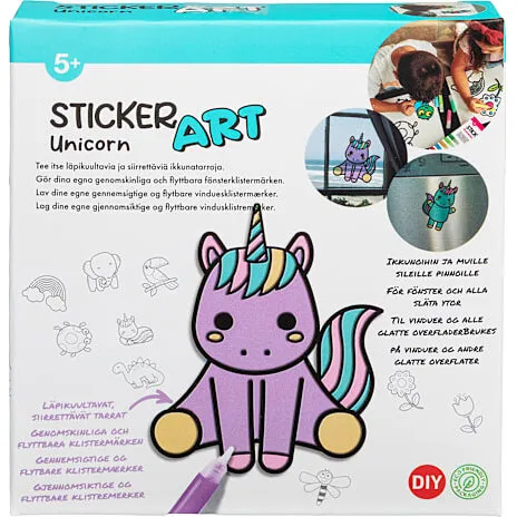 Sticker Art klistermærke til vindue - assorteret