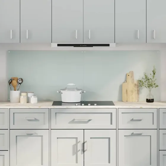 vidaXL Køkkenbacksplash 2 stk Hvid 90 x 60 cm hærdet glas
