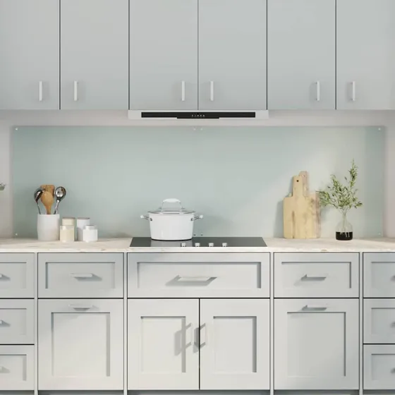 vidaXL Køkkenbacksplash 2 stk Hvid 100 x 60 cm hærdet glas