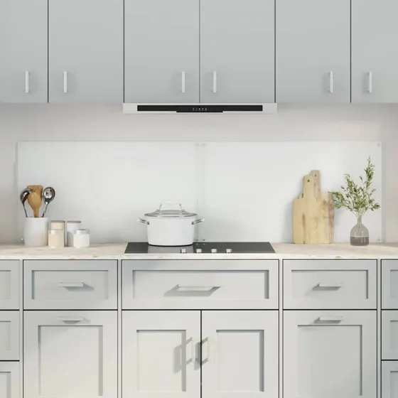 vidaXL Køkkenbacksplash 2 stk, 90 x 50 cm, transparent, hærdet glas