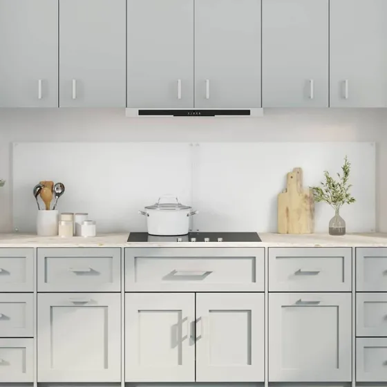 vidaXL Køkkenbacksplash 2 stk, transparent, 100 x 50 cm, hærdet glas