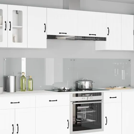 vidaXL Køkkenbacksplash 2 stk, 120 x 50 cm, transparent, hærdet glas