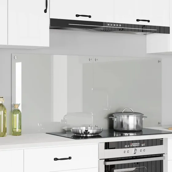 vidaXL Køkkenbacksplash 2 pcs, transparent, 70 x 60 cm, hærdet glas