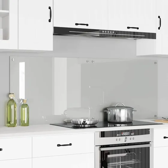 vidaXL Køkkenbacksplash 80 x 60 cm Transparent Hærdet Glas
