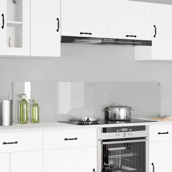 vidaXL Køkkenbacksplash 2 pcs 90 x 40 cm transparent hærdet glas