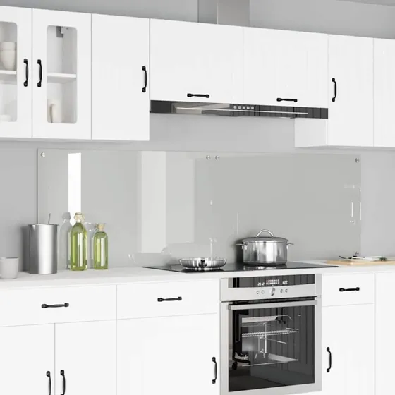 vidaXL Køkkenbacksplash 100 x 60 cm transparent hærdet glas