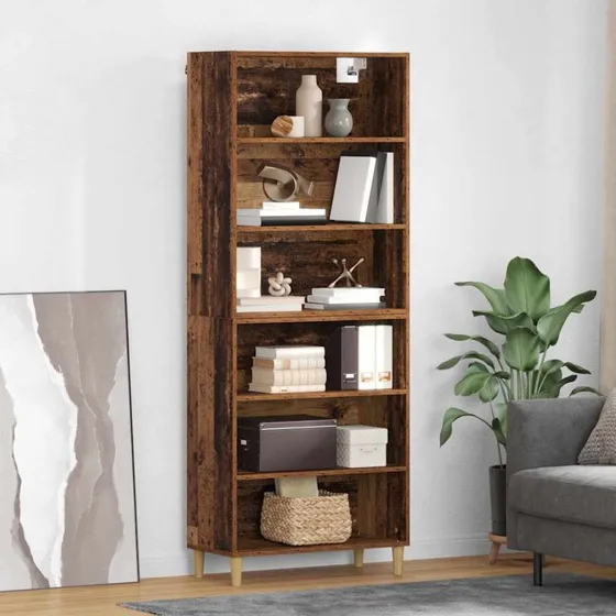 vidaXL Highboard Gammelt Træ 69,5 x 32,5 x 180 cm