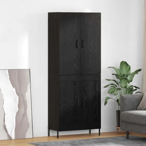 vidaXL Highboard Sort eg 69,5 x 34 x 180 cm