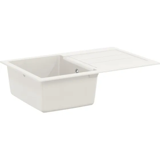 vidaXL Vask Hvid 780 x 500 mm, 80% Kvarts, 20% Resin