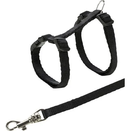 Trixie Killingesele med line, grå — justerbar 19–31 cm, 1,2 m