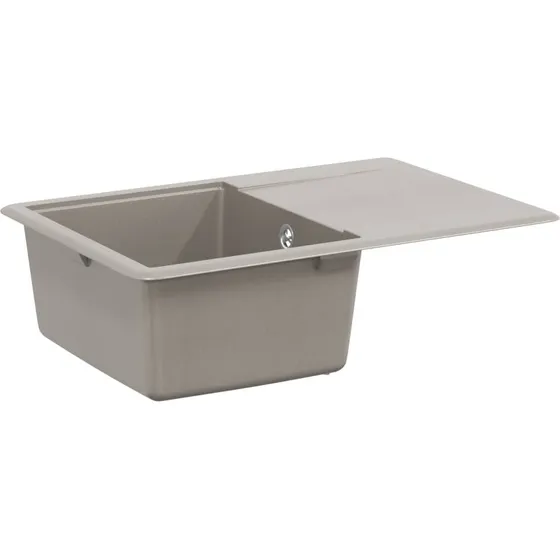 vidaXL Vask Grå 670 x 460 mm 80% Kvarts og 20% Resin