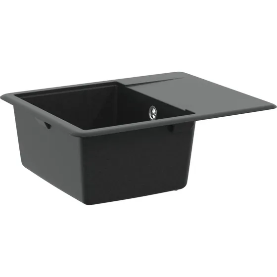 vidaXL Vask Sort 560 x 460 mm 80% Kvarts og 20% Resin