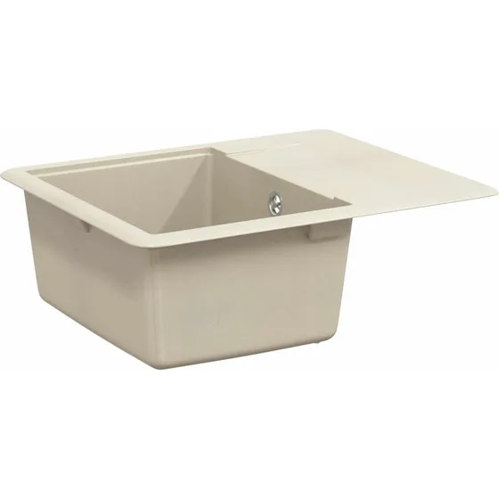 vidaXL Vask Beige 560 x 460 mm, 80% Kvarts & 20% Resin