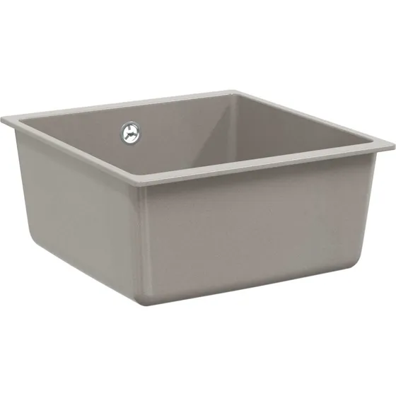 vidaXL Vask Grå 430 x 460 mm med 80% Kvarts og 20% Resin