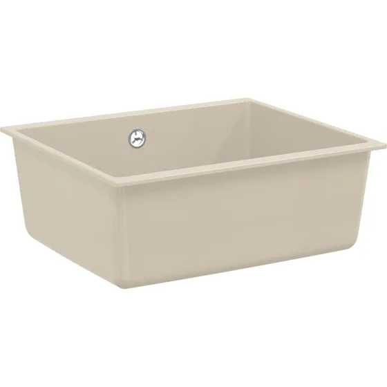 vidaXL Vask Beige 530 x 460 mm, 80% Kvarts og 20% Resin