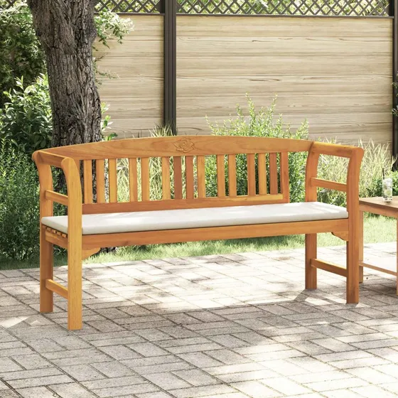 vidaXL Rosebænk Naturlig 157 x 46 x 82,5 cm Massivt Akacietræ