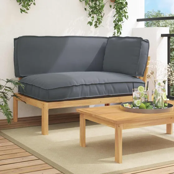 vidaXL Sofa Sæt Antracit 133 x 92 x 69 cm, Massivt Akacietræ