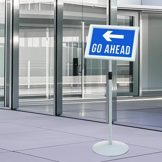 vidaXL Pedestal Plakatstand Sølv 33 x 33 x 126 cm