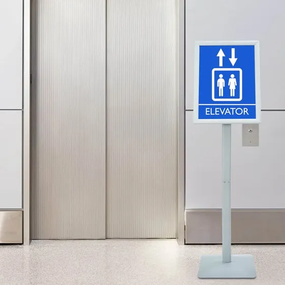 vidaXL Pedestal Plakatstand Sølv 32,5 x 27 x 126 cm Støbejern