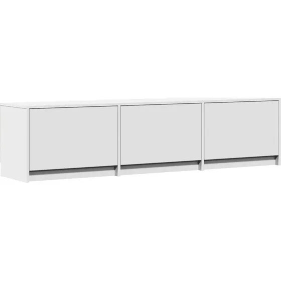vidaXL TV-skab med LED Hvid 165 x 34 x 40 cm Konstrueret træ