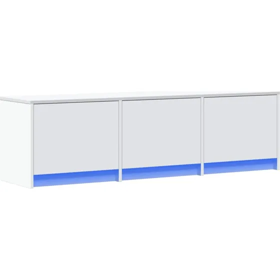 vidaXL TV-skab med LED Hvid 140 x 34 x 40 cm Konstrueret træ