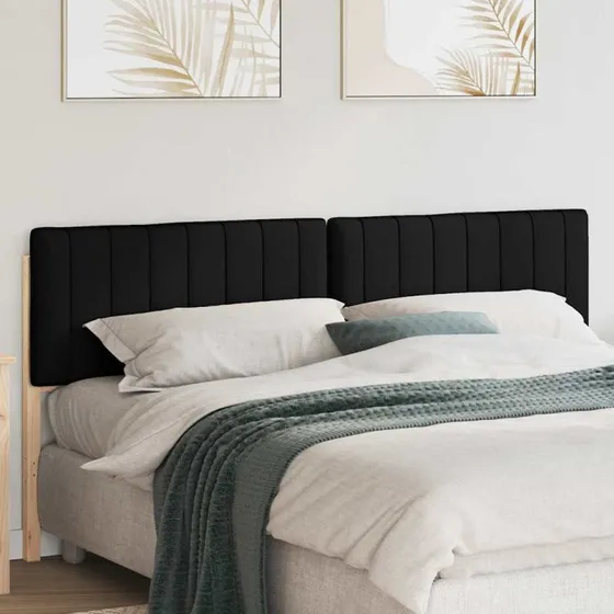 vidaXL Polstret Sengegavl Brun/Sort 200 cm, Massiv Fyrretræ